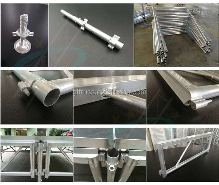 4*8 ft Easy-install Mobile Foldable Aluminum Stage Platform for Events