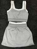 2026 Women's Yoga Exercise Tank Top and Fitness Skirt Comfortable and Breathable Running Set Two Piece Set