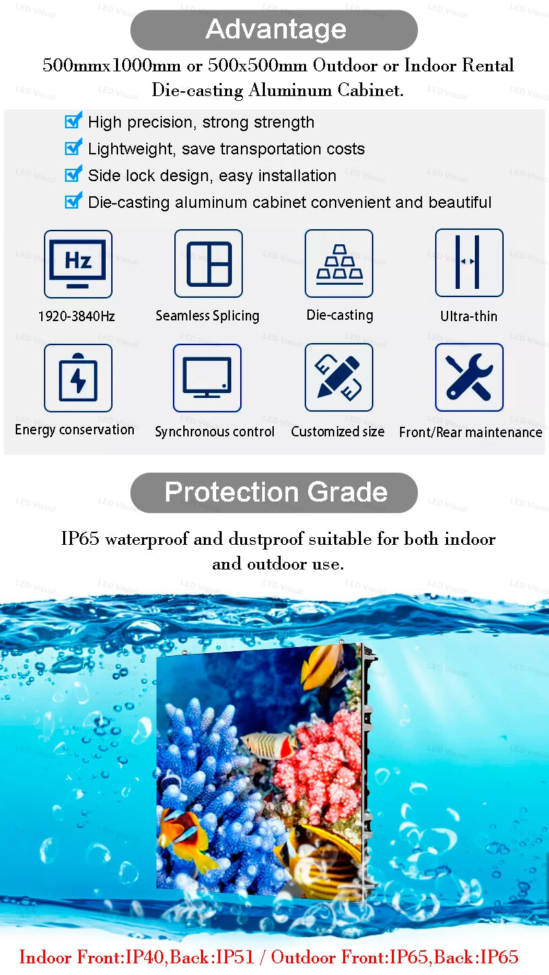 【High Quality】Outdoor P3.91mm Led Digital Display With High Brightness Waterproof Die-casting Cabinet Outdoor Led Video Wall LED