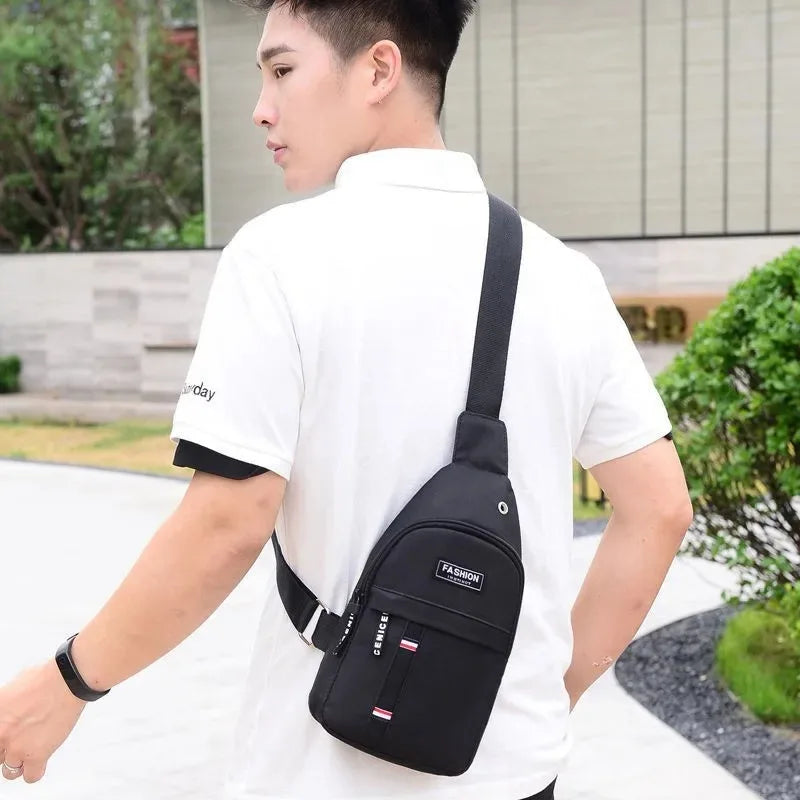 Men Waterproof Large Capacity Fanny Pack, Adjustable Strap Crossbody Bag for Outdoor Travel Hiking Cycling Casual Daily Supplies