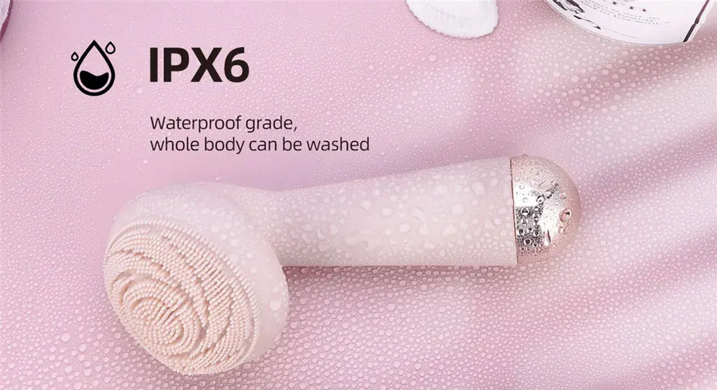 Electric Facial Brush Silicone Vibration Cleaner Waterproof Skin Care Machine Rechargeable Beauty Tool