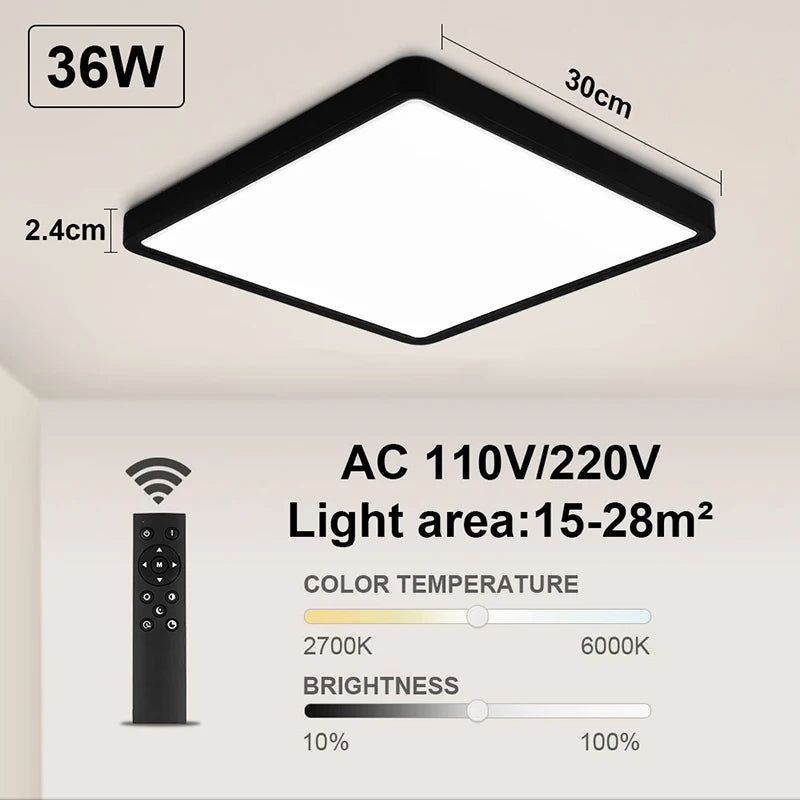 Modern LED Ceiling Light Ultrathin Decorative Light Bedroom Dining Room Living Room Indoor Home Light Waterproof Dustproof