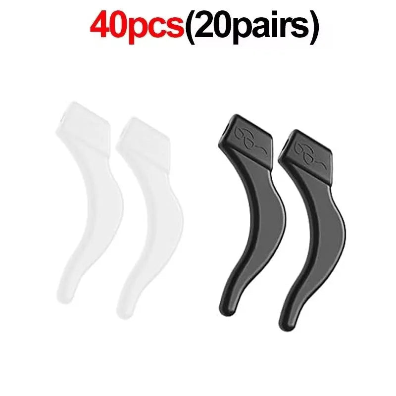 2/40pcs Silicone Ear Hook Anti-slip Glasses Leg Ear Sleeve Bracket Fastener Sunglasses Accessories Grip Anti-fall Eyewear Holder