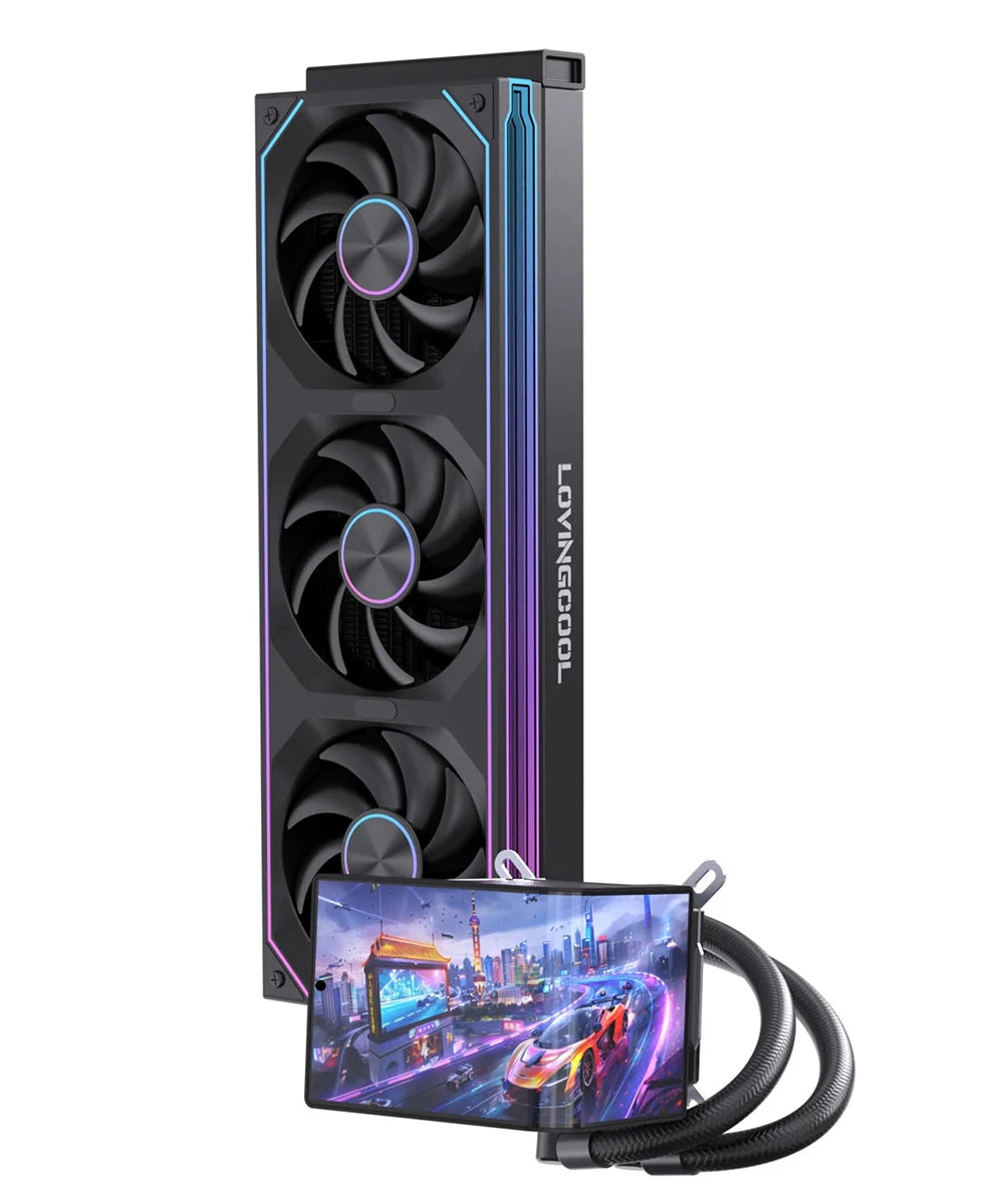 LOVINGCOOL SC70 360 ARGB CPU Liquid Cooler Radiator 6.67-Inch Naked-Eye 3D Super Large Frameless Curved Screen Water Cooler