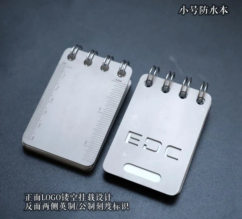 EDC Titanium Alloy Notepad Portable Recyclable Tools Outdoor DIY Survival Camping Gear EDC Multifunction Tools