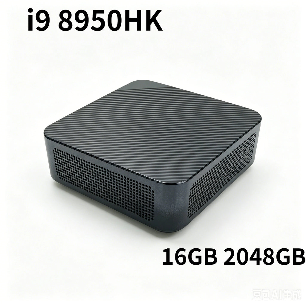 New i9-8950HK Portable Mini Desktop 16GB RAM M.2 NVMe SSD Triple 4K Monitor WiFi6 Bluetooth 5.2 Silent Cooling Home Pro Office