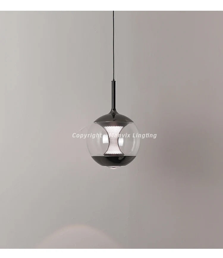 Glass Pendant Light Modern Dining Room Table Afterglow Sunset Lamp Entryway Balcony Round Table Bedroom Bedside Sleep Chandelier