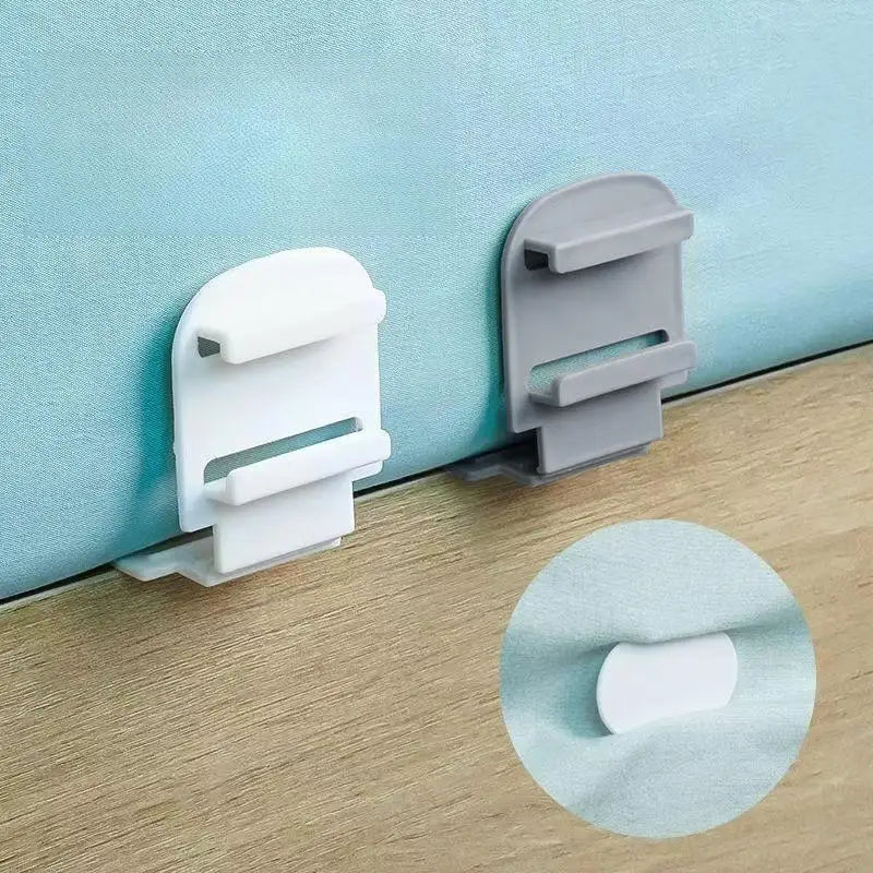 4Pcs Folding Bed Sheet Bed Cover Holder Non-slip and Easy To Install Adjustable Bed Sheet Anti-running Fixing Clip Single