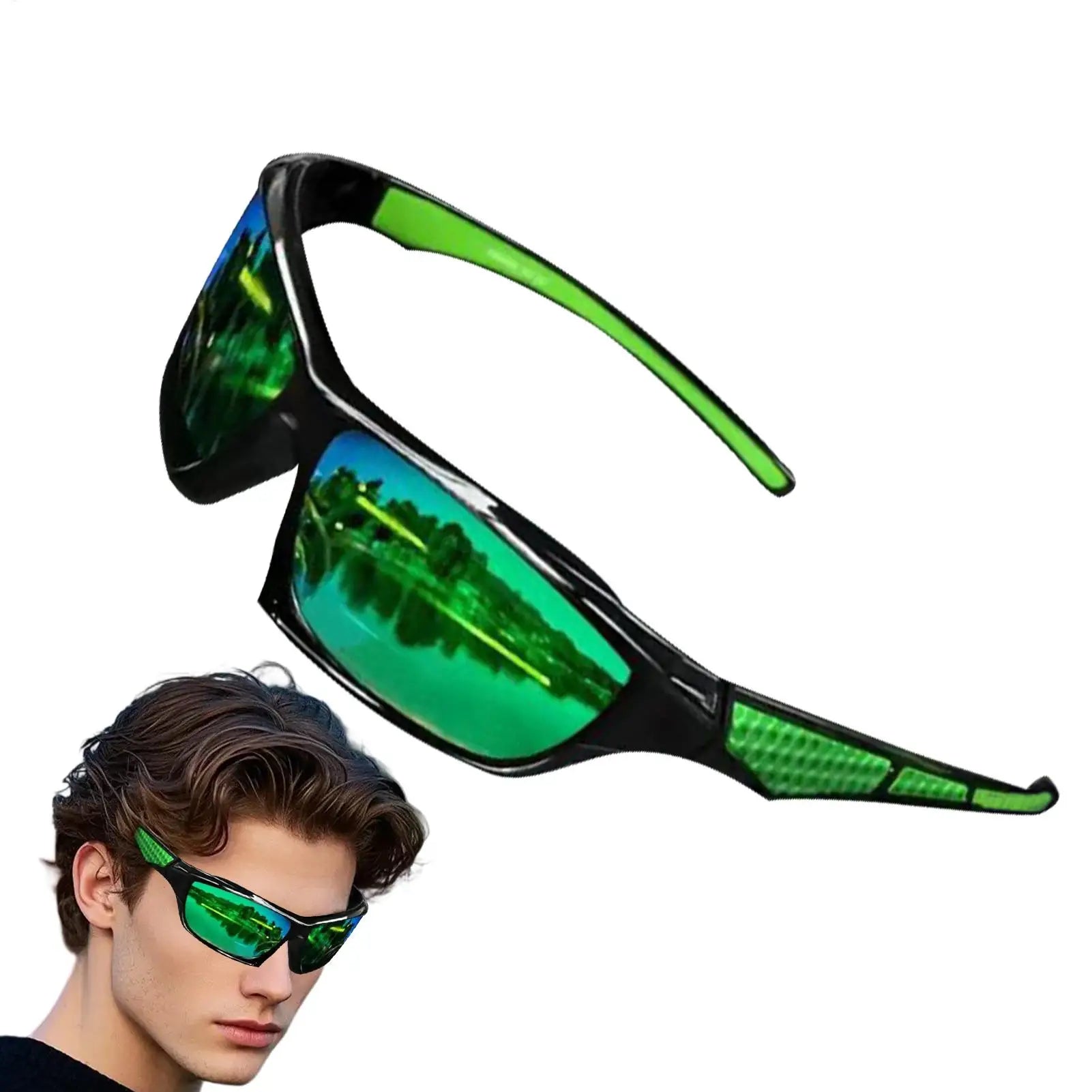 Men Comprehensive Protection Sun Glasses Cycling Glasses Sport Eyewear Bike Mountain Bicycle Hiking Camping Golf Sunglasses