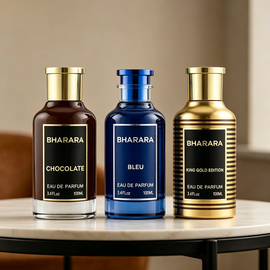 Bharara Unisex Eau De Parfum 3.4 Fl Oz 100ml - 5 Scents  Long Lasting Fragrance Suitable for Various Occasions