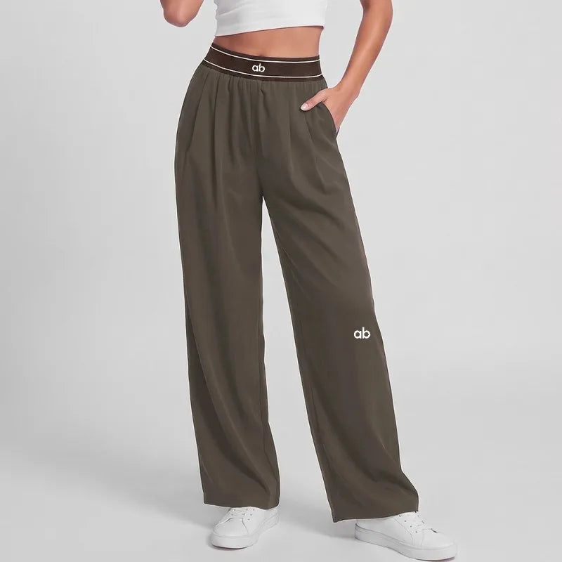 2026 Women's Loose Casual Sports High Waist Yoga Pants Breathable and Comfortable Versatile Trousers Women Wide Leg Sports Pants