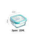 Glass Lunch Bento Box for Adults, Food Storage Containers with Lids Microwave & Dishwasher Safe Meal Prep Container for Office