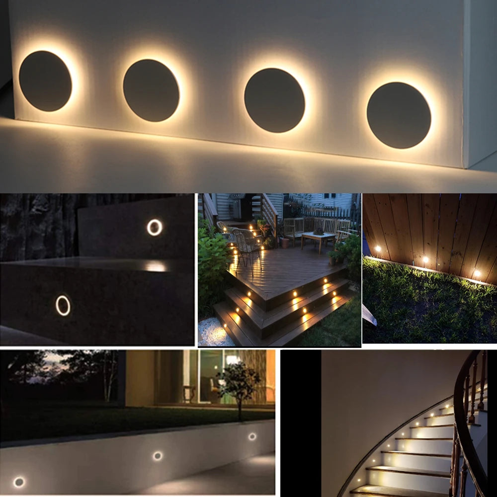 IP67 LED Staircase Wall Lamp Outdoor Waterproof Garden Decorative Stairs Wall Light Porch Corridor Sconce Walkway Lights 12V 24V