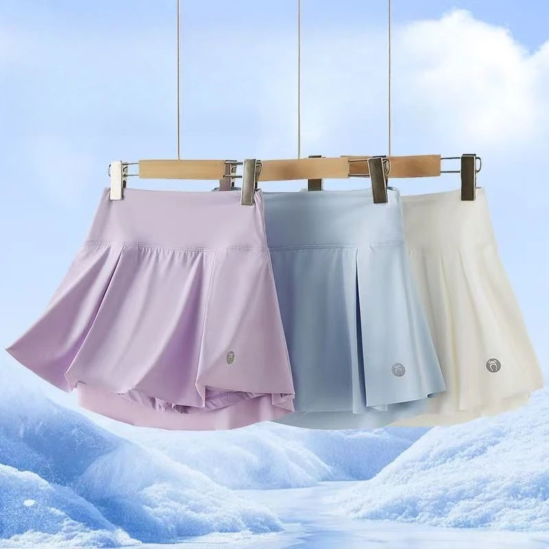 Kids Girls Pleated Skirt Shorts 2025 New Fashion Children Sporty Skirt Summer Quick Drying Clothing Teenage Girls Tennis Skirts