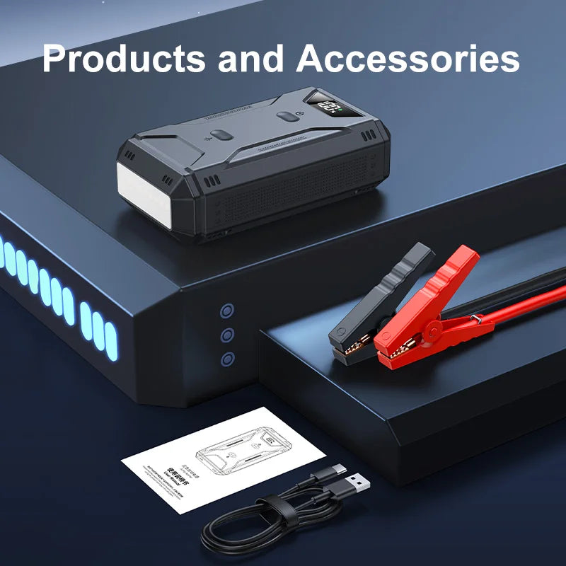 Portable Car Battery Jump Starter – Emergency Booster & Power Bank