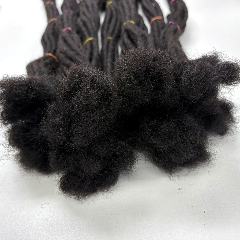 6-20inch 0.6cm Regular Loc Extension Human Hair 50 Strands Full Handmade 100% Human Hair Loc Dreadlock Extension for Men Women