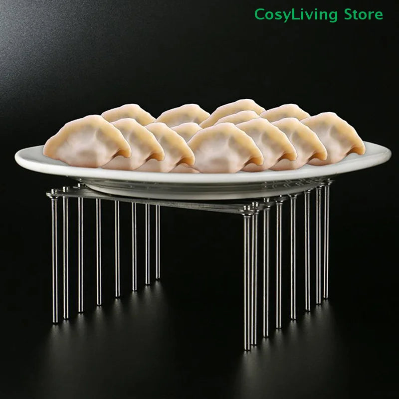 Retractable Foldable Stainless Steel Plate Dish Holder Shelf Pot Lid Rack Pan Lid Organizer Tableware Storage Kitchen Gadgets
