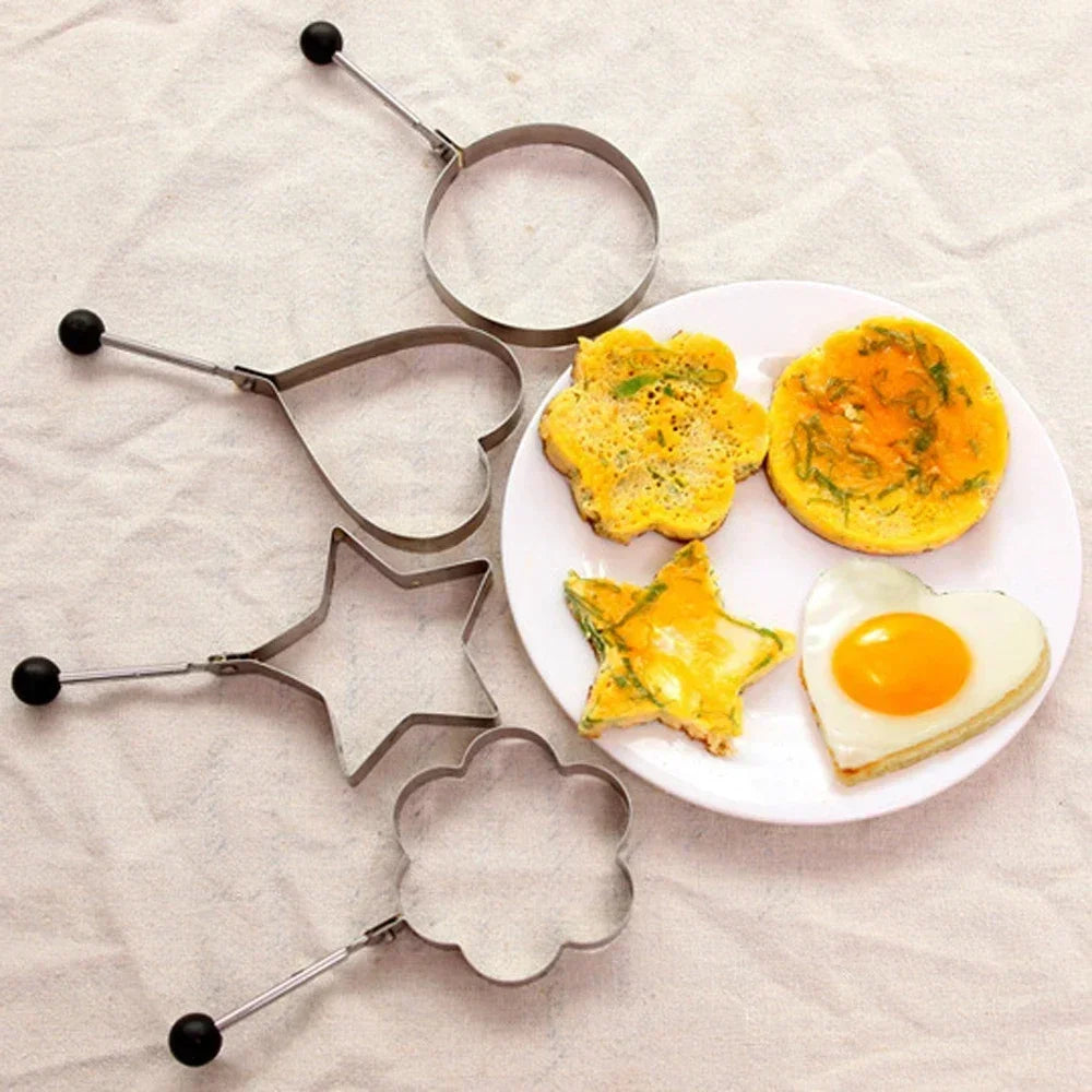1/4/5PCS Stainless Steel Egg Rings Mold  Non-stick Round Pancake Omelette Shaper  Breakfast Baking Cooking Kitchen Gadgets