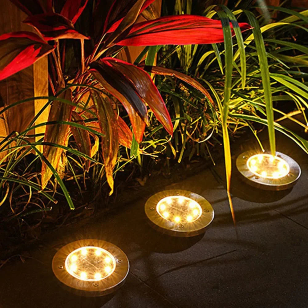 4PCS-Mini solar buried lamp, garden buried lamp, outdoor waterproof decoration, landscape atmosphere, street lamp