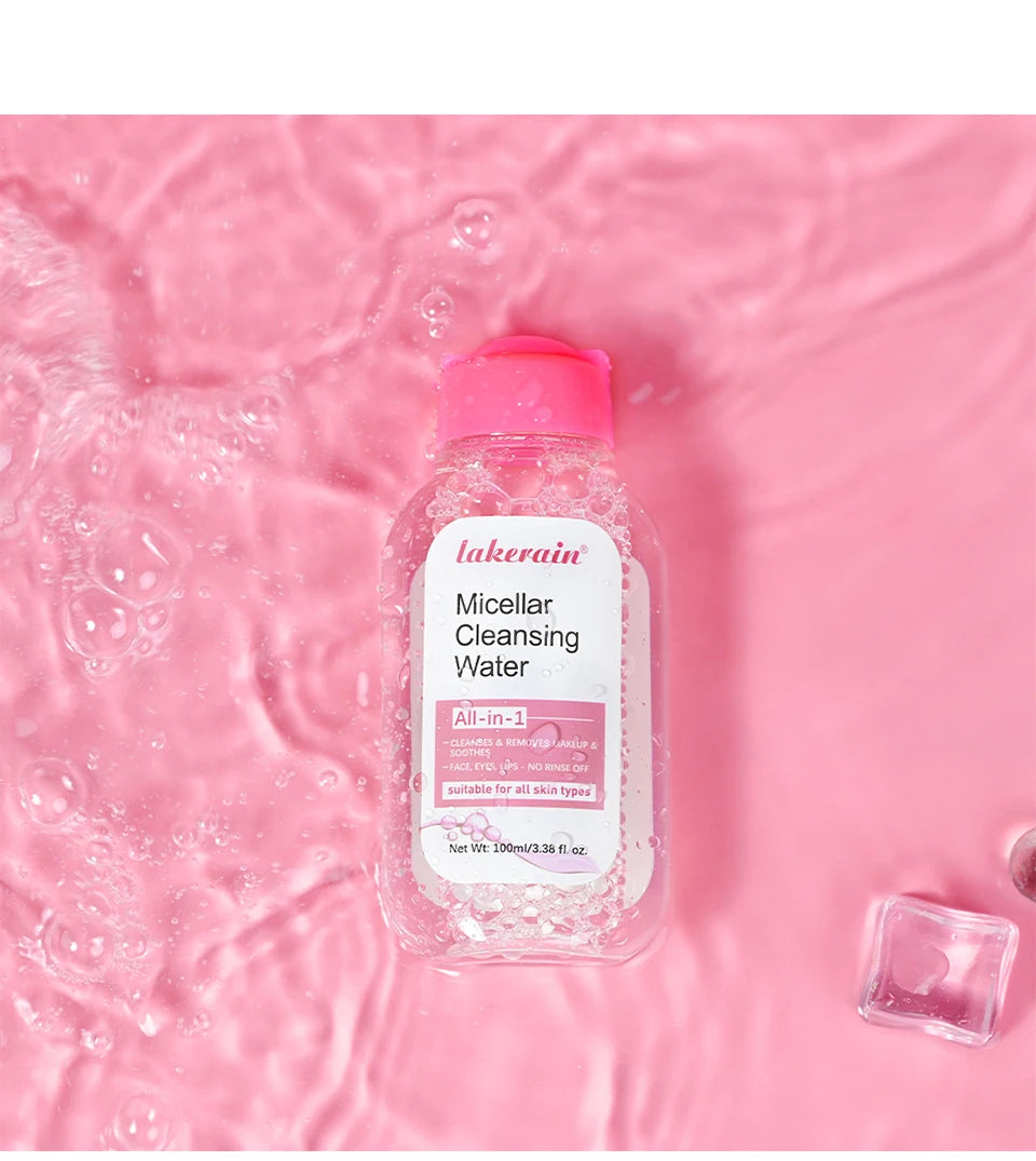 Gentle Micellar Cleansing Water All Skin Types No-Rinse Face Eye Lip Makeup Remover Moisturizing Soothing Skin Tonic