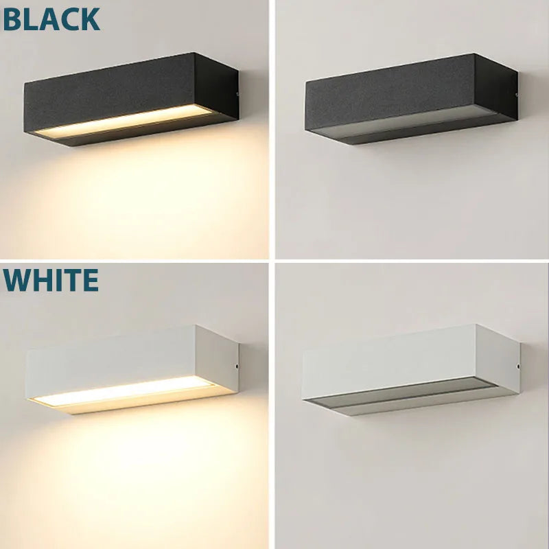 LED Outdoor Porch Wall Sconces Aluminum Exterior Wall Light Fixtures IP65 Waterproof Lamp for House Patio Doorway Garage Decorat