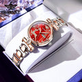 OUPINKE 3180 Women Mechanical Watch Rose Gold Luxury Elegant Diamond Watch Brand Original Dress Bracelet Women Watch Gift Box