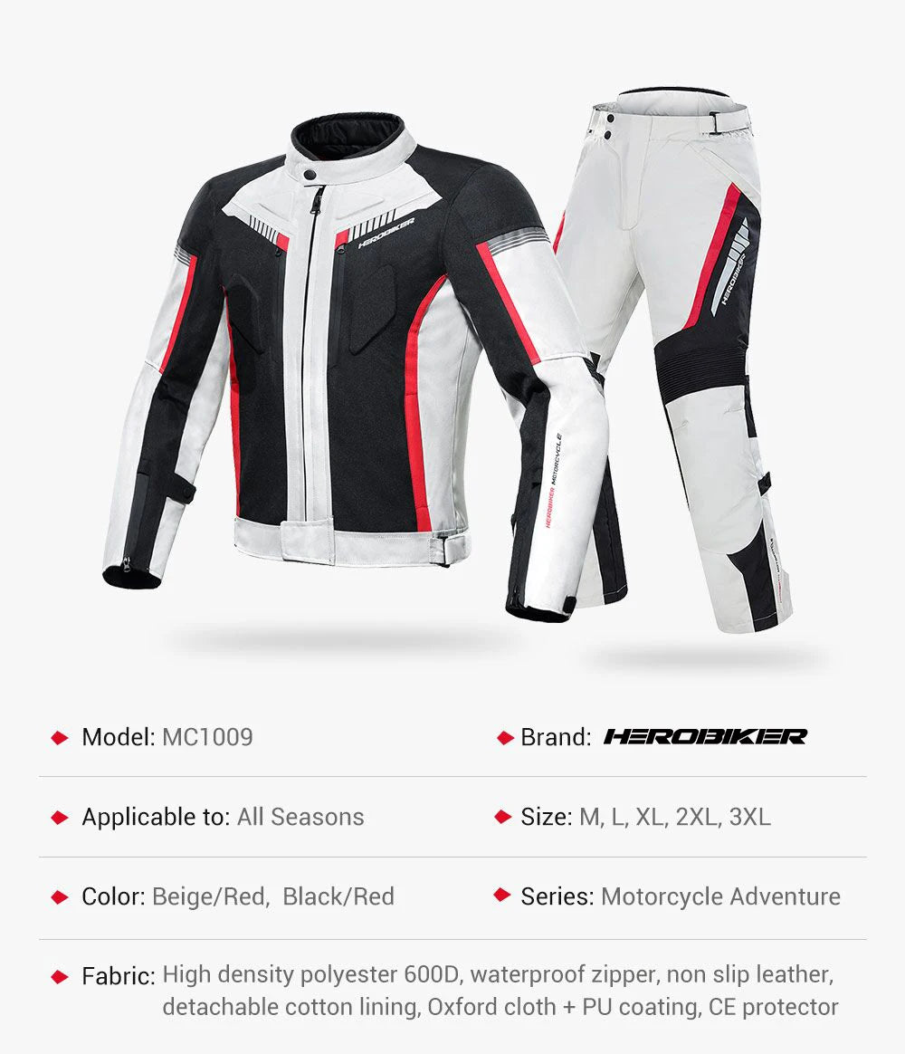 Motorcycle Jacket Moto Jackets Waterproof And Scratch Resistant Off-road Motorbike Jacket Moto Pants Outdoor Cycling Equipment