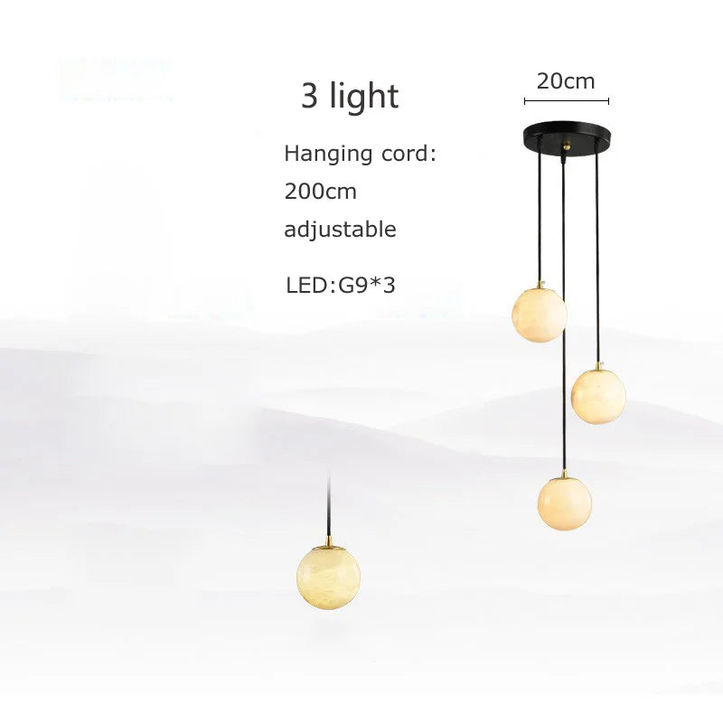 2026 New Modern Staircase Decor Lighting Luxury Marble Chandeliers Duplex Villa Loft Dining Room Hall Living Room Pendant Lights