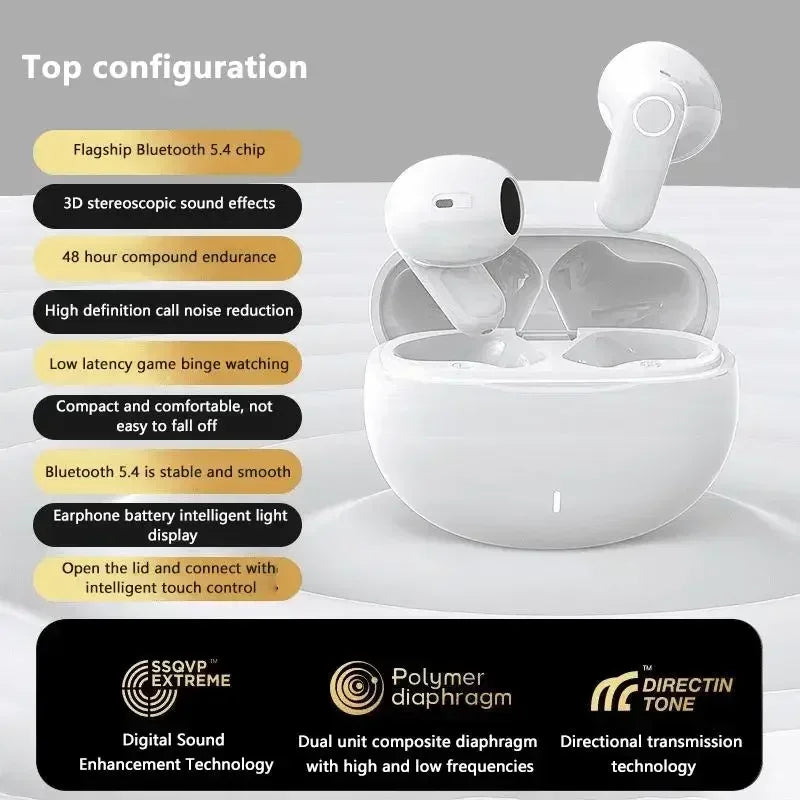 New TWS Mini Comfortable Noise-cancelling True Wireless Bluetooth Headphones With High Sound Quality Bluetooth 5.3 Earphones