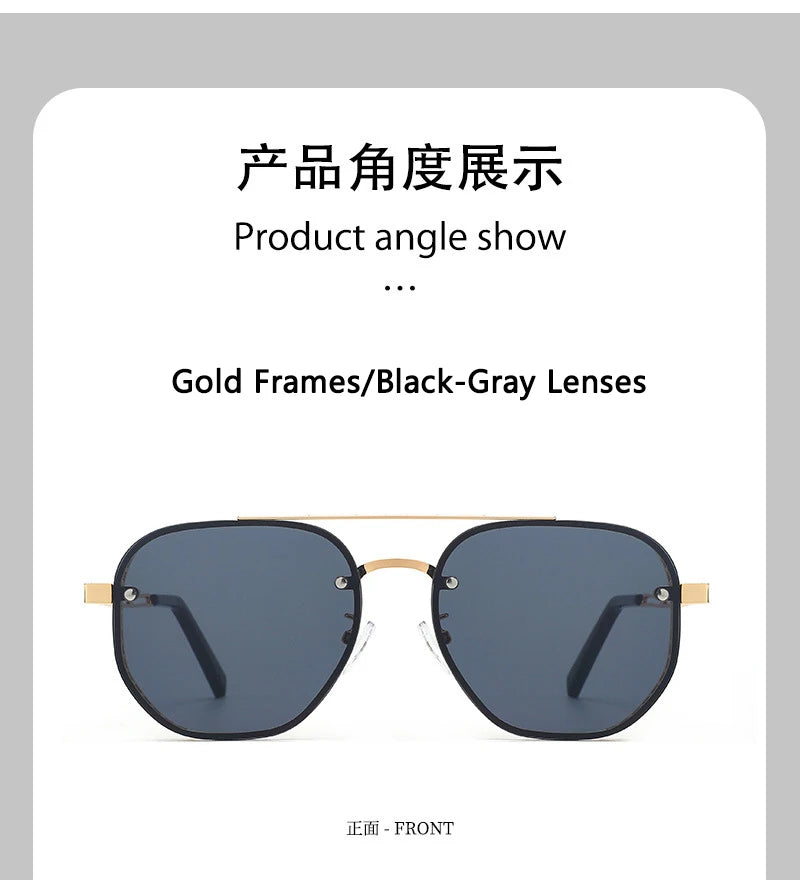 Fashionable New Style Sunglasses Trendy Outdoor Sun Protection Travel Glasses High-end Sun-shading Glasses8820