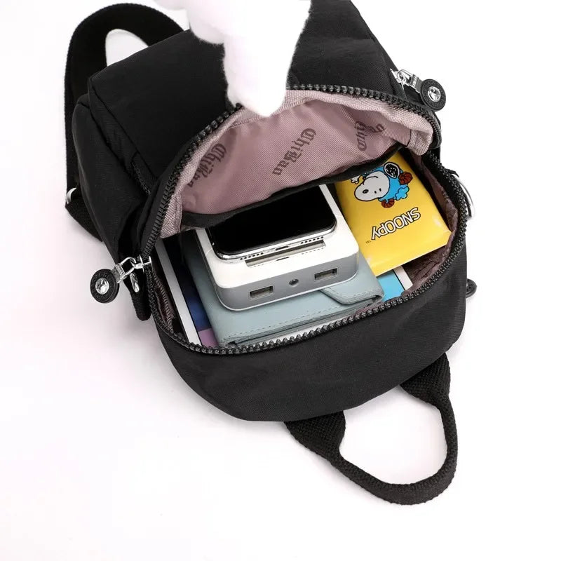 Women's Travel Casual Backpack College Students School Bag Korean Small Canvas Backpack Waterproof Fashion Shoulder Bags