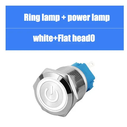 5PCS Metal Push Button Switch 12/16/19/22mm Momentary Latching Electric On/Off Power Start/Stop LED Light 5V 12V 220V Red Blue