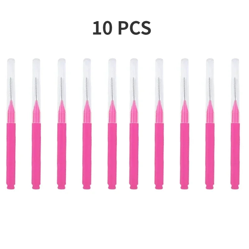 10/50PS Portable Mini Eyebrow Brushes Disposable Eyelash Brow Lifting Brush Applicators Lash Extension Comb Beauty Makeup Tools