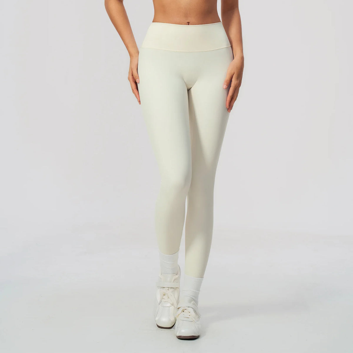 Women's High Waist Yoga Leggings Workout Pants Nylon Spandex Solid Gym Fitness Activewear