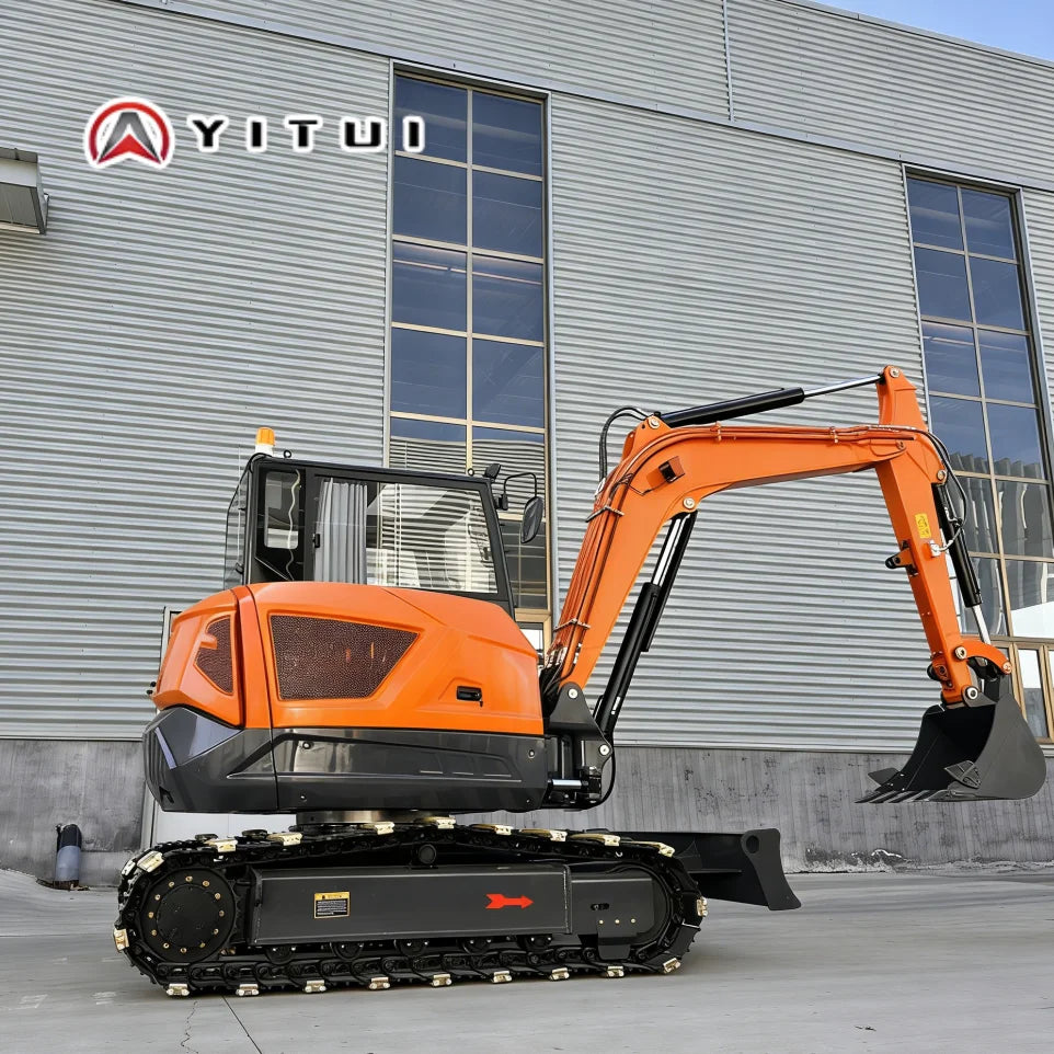 Customized 6.5 Ton Mini Hydraulic Excavator Compact Crawler Digger with Attachments for Farm Construction Garden Maintenance