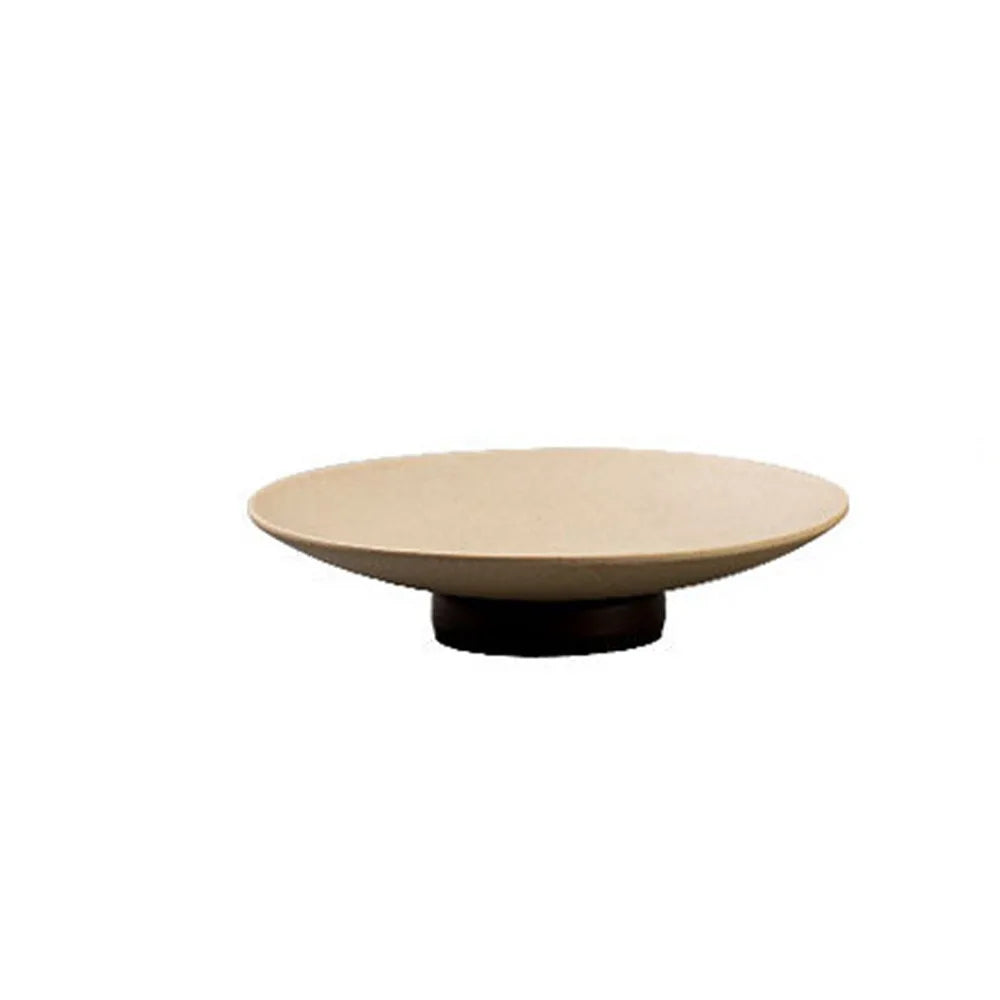 Kitchen Organizer Ceramic Storage Tray Durable Wooden Dessert Tray Reusable Simple Fruit Plate Commercial