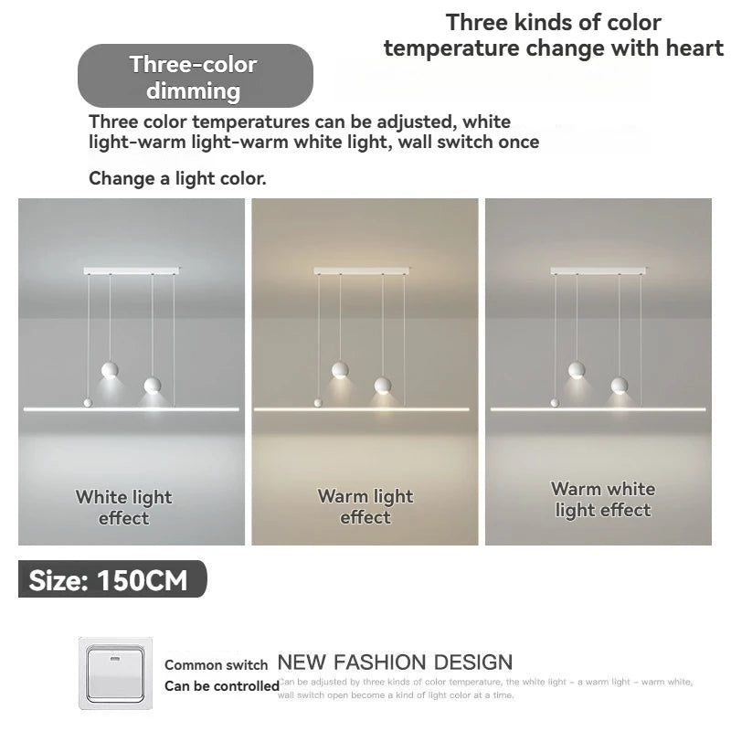 Modern Minimalist Led Pendant Light Minimalist Strip Light Home Decoration Living Room Bedroom Dining Room Light Bar Lighting