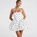 Sexy Halter Pleated Bud Mini Dress Women Sleeveless Tube Top Backless Bandage Solid Party Dresses 2026 Summer Fall Evening Robe