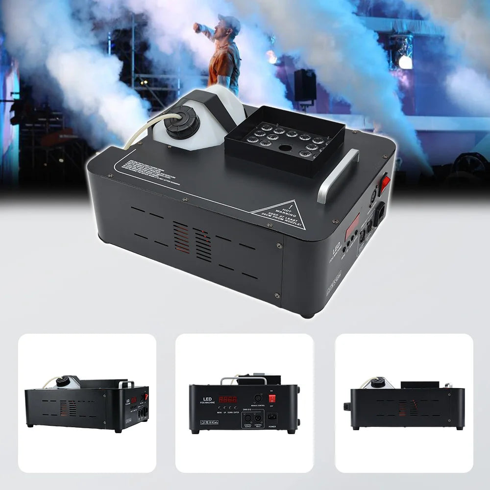 1500W Remote Control 24x9W RGB 3in1 Fog Machine DMX Controller for DJ Club Patry KTV Concert Weeding