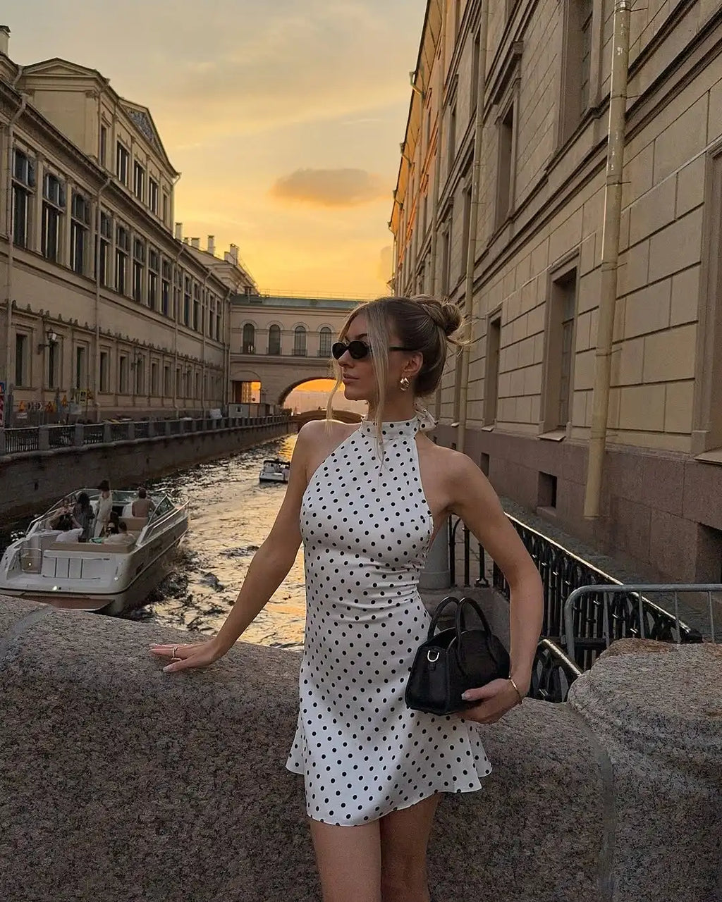 Retro Backless Polka Dot Halter Dress Women Sleeveless Off Shoulder Lace Up Slim Mini Dresses Lady Holiday Party Vestidos 2026