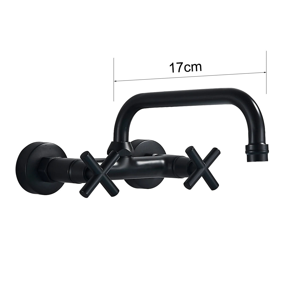 Black Kitchen Faucet Hot And Cold Water MixerFaucets Wall Mounted Tap Vessel Sink Mixer Tap Swivel Spouts Basin Mixer Tap Crane
