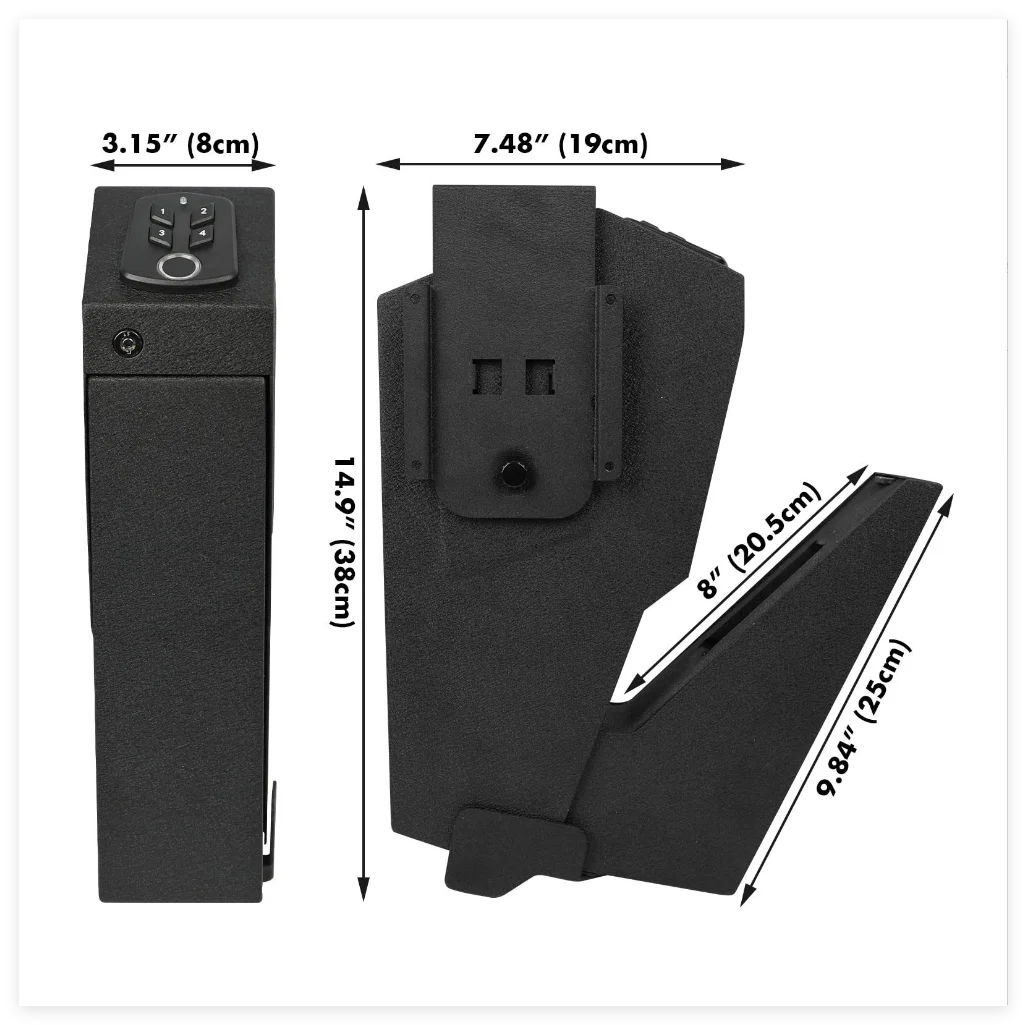OS519FC 2-in-1 fingerprint password pistol safe European and American wall mounted pistol Box