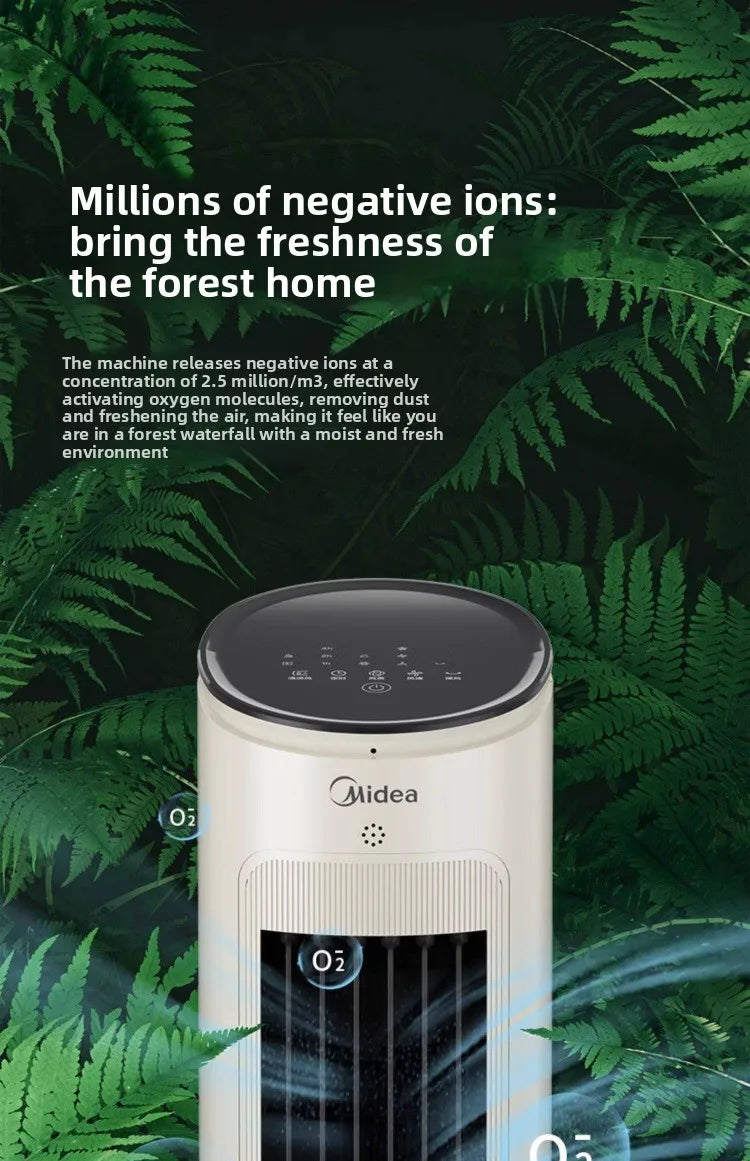 220V Midea Cooling Fan Portable Air Conditioner New Water Cooling System for Home Bedroom Office LYH