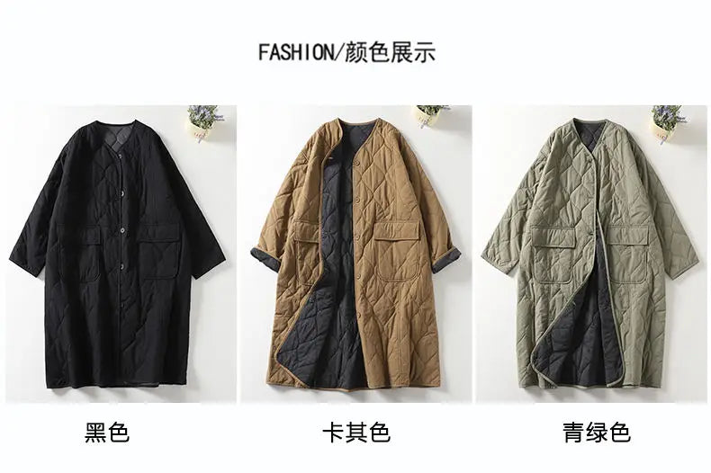 Lightweight Down cotton Jacket For women's clothing Autumn Winter 2026 New Casual Loose Thick Warm Coats Female Long Overcoat