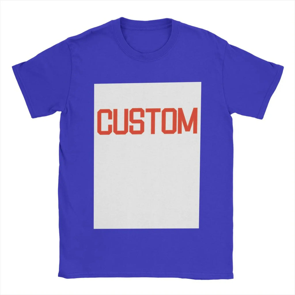 Premium Customized T Shirt Logo Picture Printing 100% Cotton Custom Brand T-Shirt Short Sleeved Print Your Own Design O Neck Tee