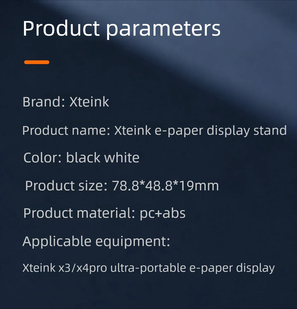 3in1 Charging Stand for XTEINK X3/X4 Pro E-Ink Reader, Desktop Cradle with 65 Degree Tilted Design, Storage Base for Tablet