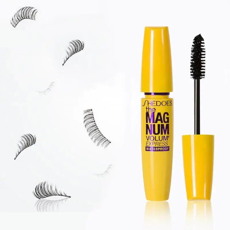4D Black Mascara Thickening,Lengthening,Curling,Waterproof Liquid Fiber Mascara Long-Lasting Natural Eyelash Enhance Cosmetics