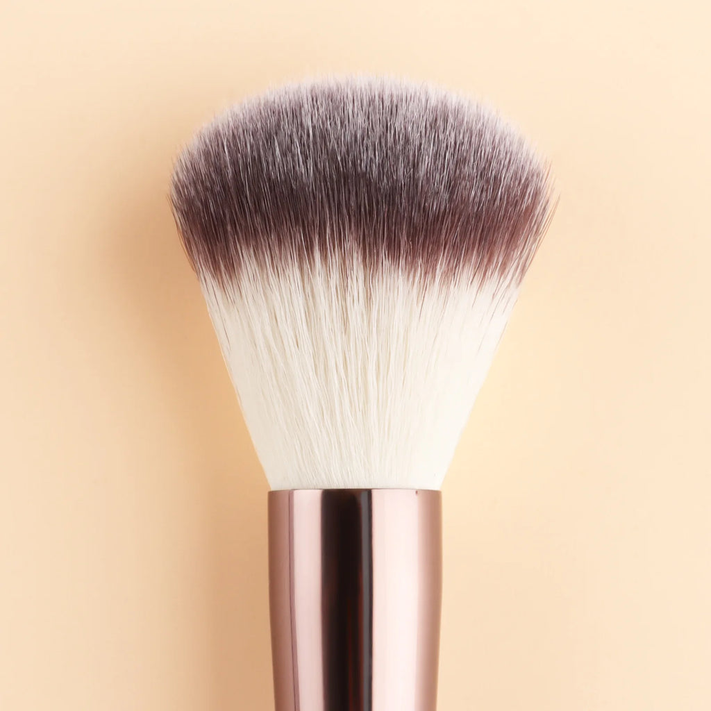 7 double-ended makeup brushes, loose powder brush, foundation brush, eyeshadow brush, eyebrow brush, soft hair beauty tool.