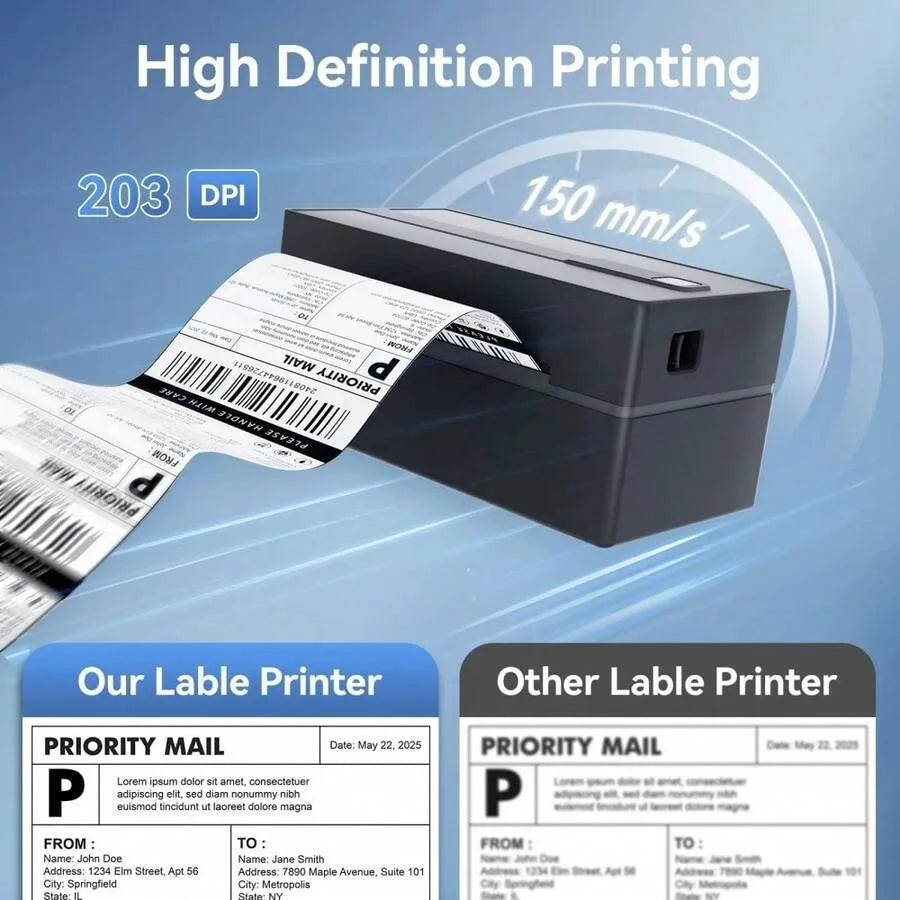 Shipping Label Printer 4x6 Bluetooth Thermal Label Printer For Small Business And Shipping Package, Support Android, IP Ho Ne, W