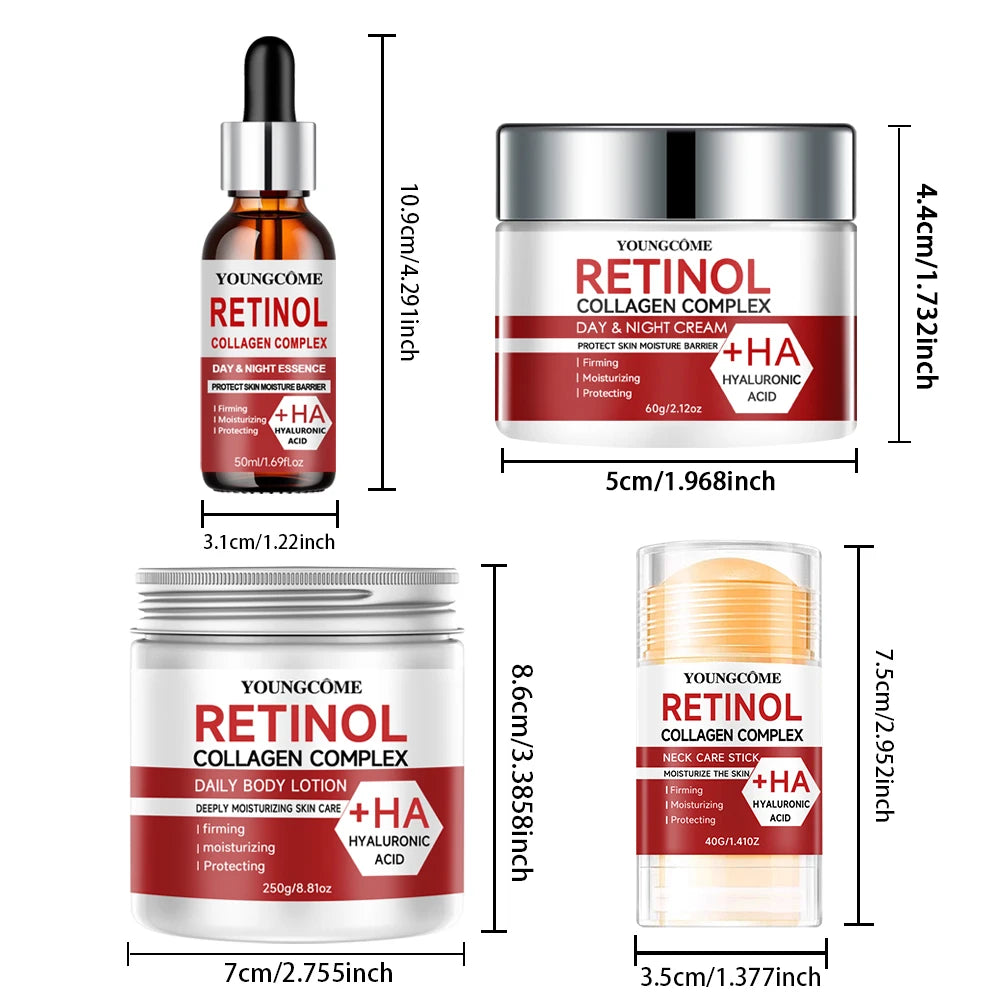 Collagen, Retinol & Hyaluronic Acid Cream - Anti-Aging Face Moisturizer for Face, Firming Skin Care Neck, Daily Moisturizer Face
